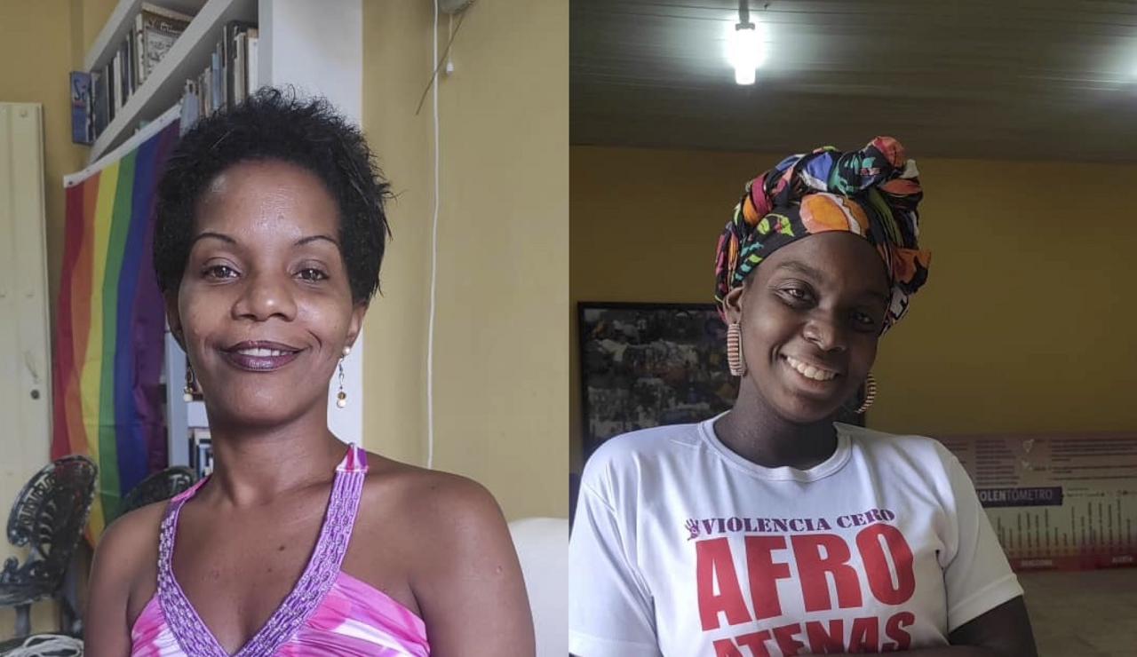 Magela Quintero P&eacute;rez und Annia Arbolaez vom AfroAtenas Team